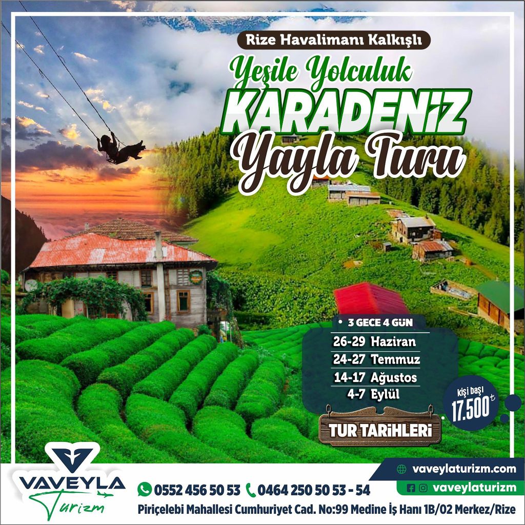 Karadeniz Yaylalar Turu 3 Gece 4 Gün