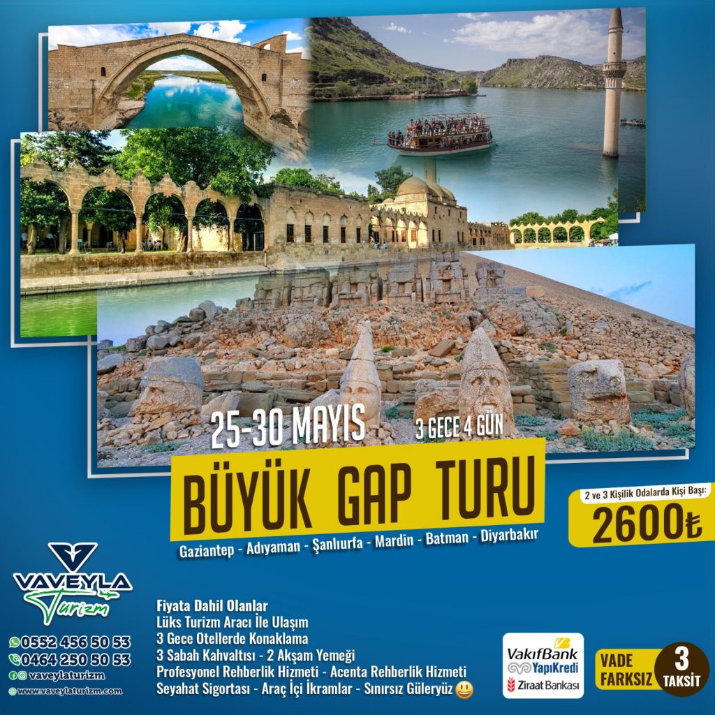 Rize Trabzon Çıkıslı Gap Turu 3 Gece 4 Gün